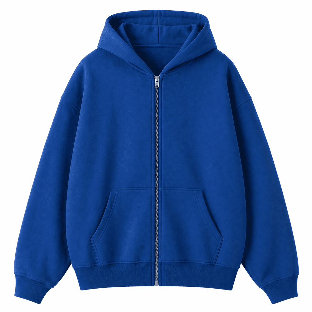 sudadera oversize azul oscuro con capucha