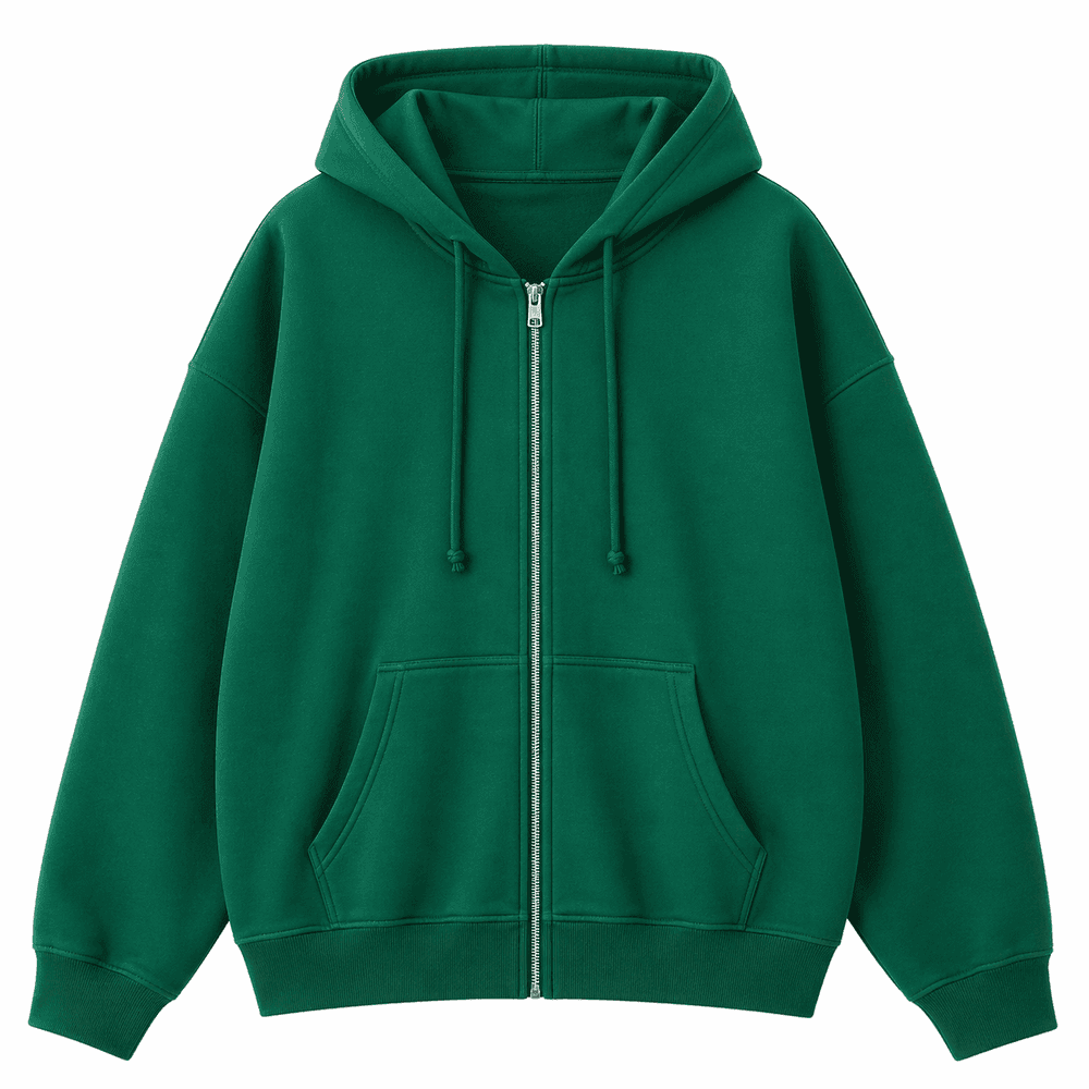 sudadera oversize verde con capucha