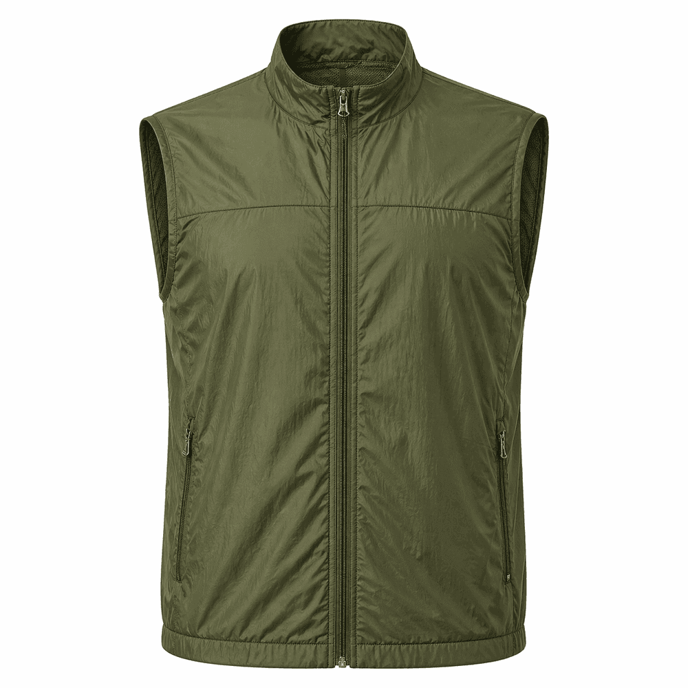 chaleco running verde oliva 