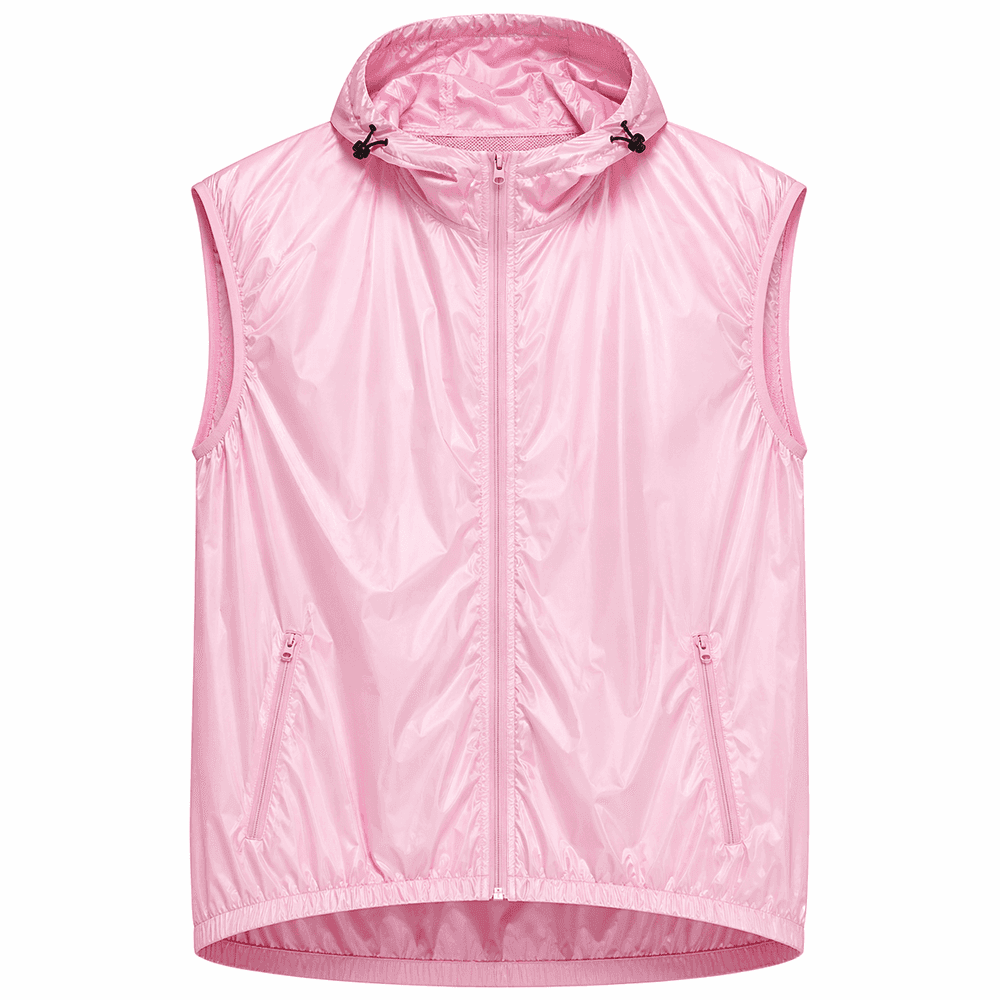 chaleco cortavientos rosa 