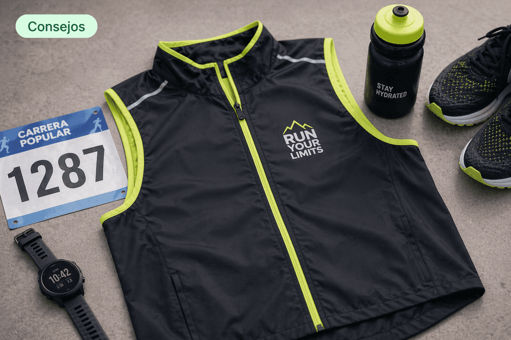 chaleco personalizado para carrera popular
