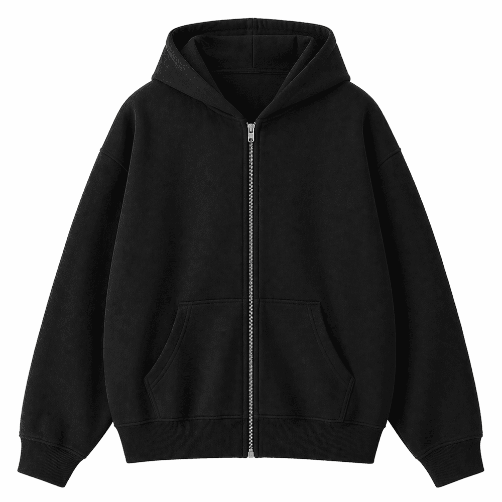 sudadera oversize con capucha negra