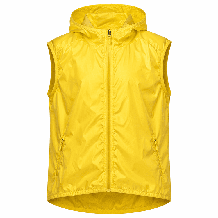 chaleco cortavientos amarillo personalizado