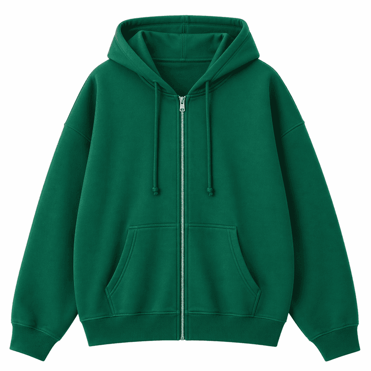 sudadera oversize verde con capucha