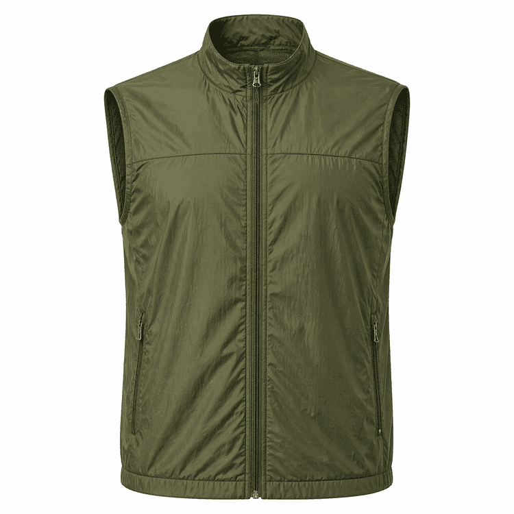 chaleco running verde oliva 