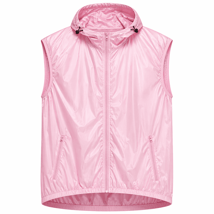 chaleco cortavientos rosa 