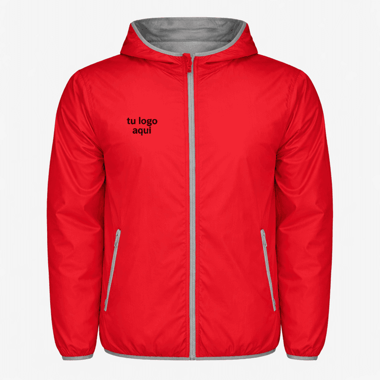 cortavientos rojo personalizado