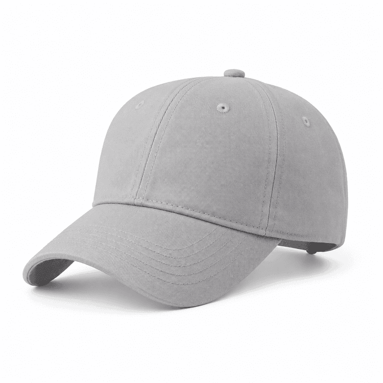 gorra en gris de algodon personalizada