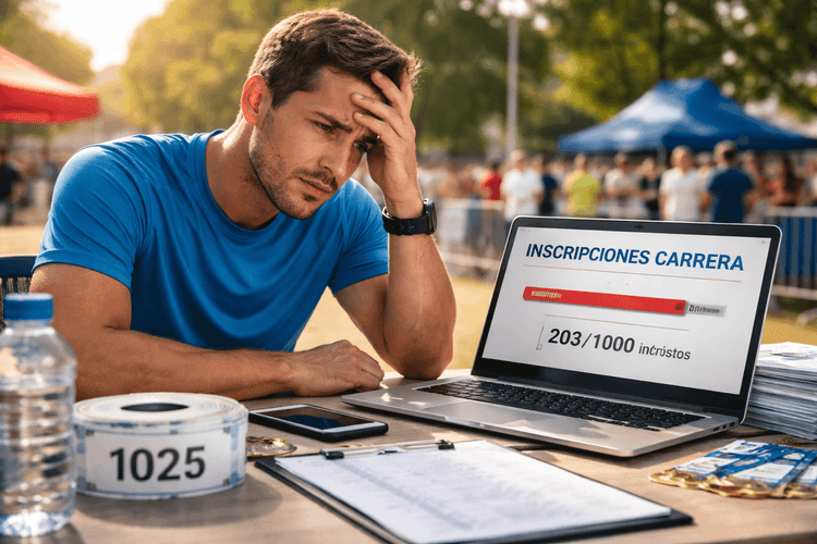 Organizador preocupado por las inscripciones en la carrera 