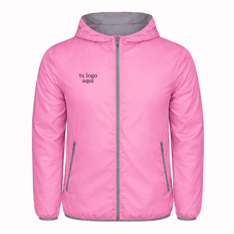 cortavientos rosa personalizado unisex