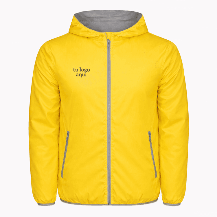 cortavientos amarillo personalizado