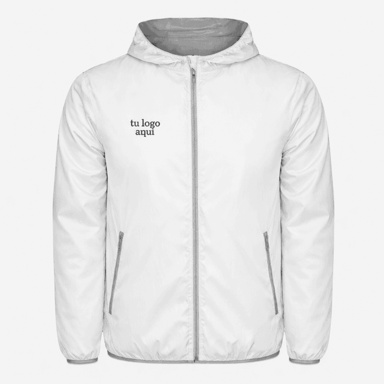 cortavientos blanco personalizado