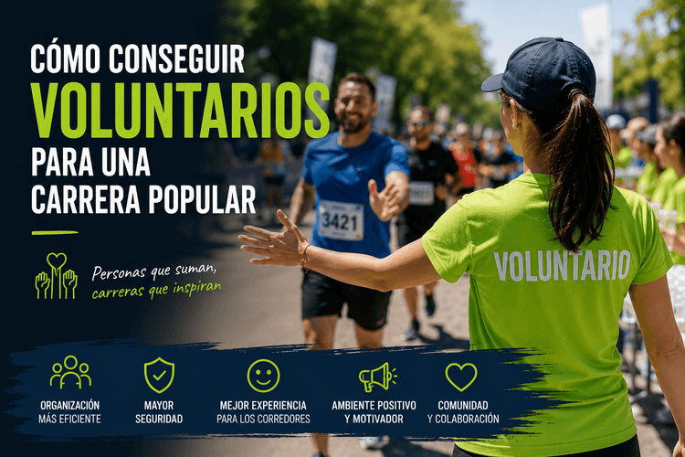 voluntarios en carrera popular 