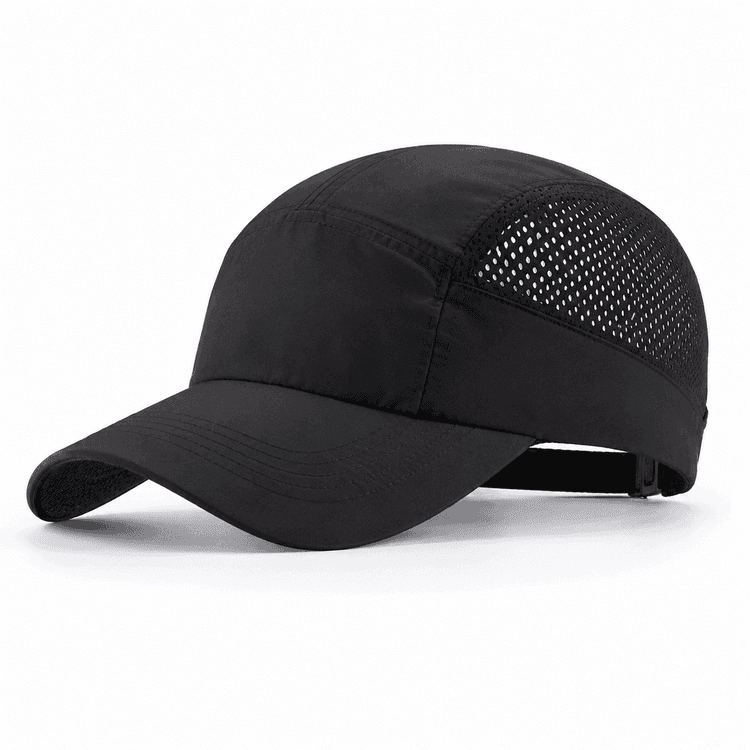 gorra transpirable en negro