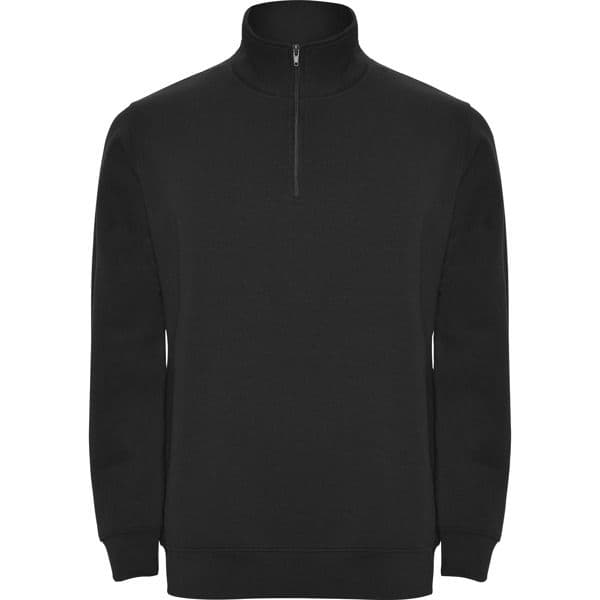 sudadera con media cremallera negra