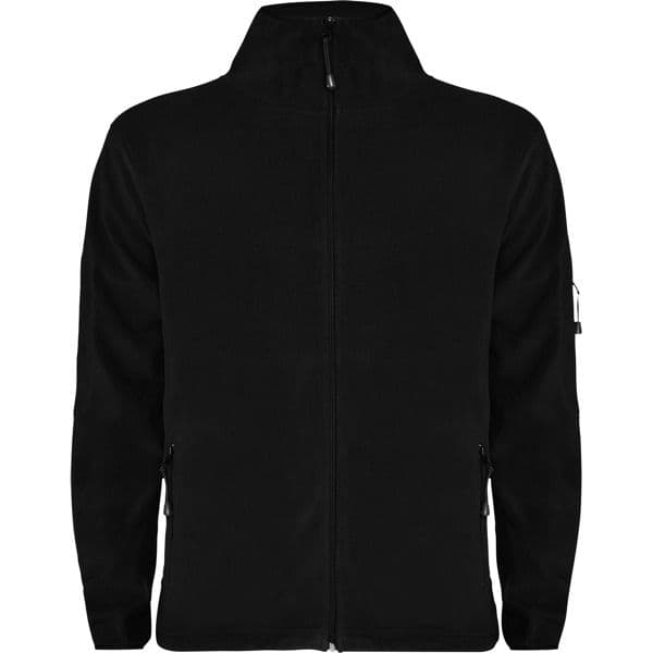 chaqueta polar con cremallera negra