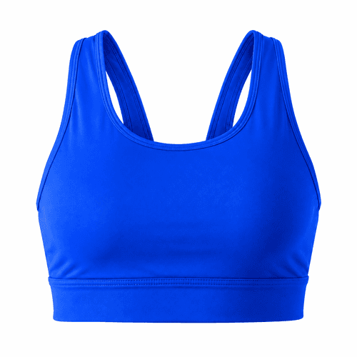 top de running mujer en azul electrico