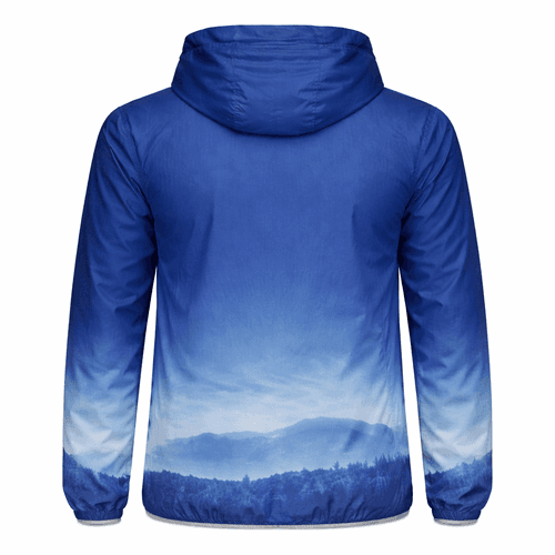 cortavientos full print azul atras