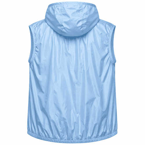 chaleco cortavientos azul claro atras