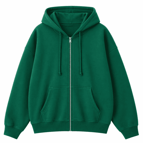 sudadera oversize verde con capucha