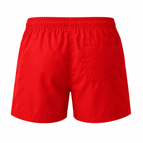 bañador masculino rojo personalizado parte trasera