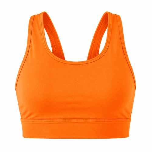 top de running de mujer en naranja