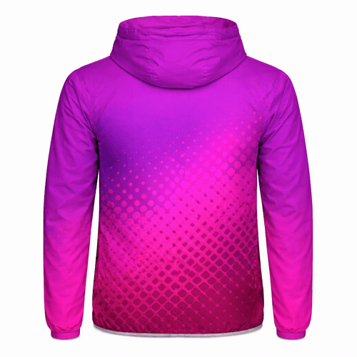 cortavientos full print fucsia atras