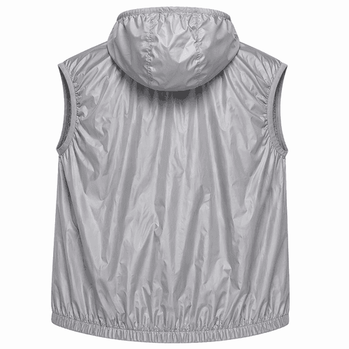 chaleco cortavientos gris atras