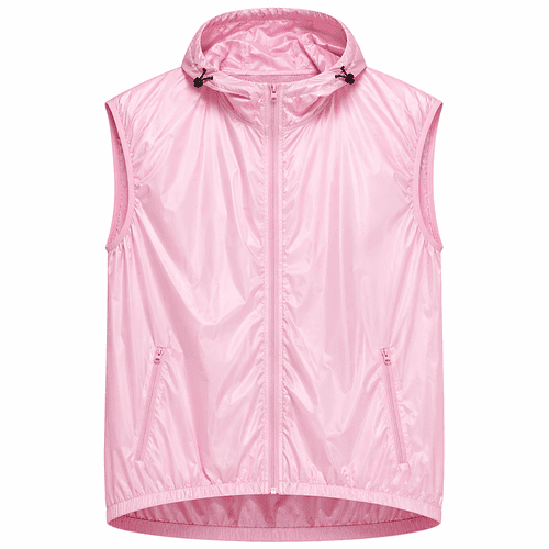 chaleco cortavientos rosa 