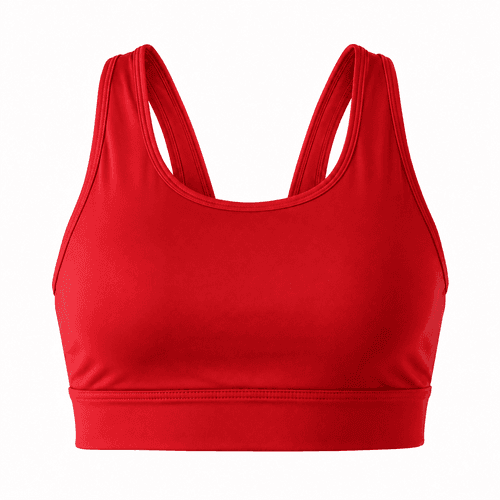 top de running en rojo de mujer