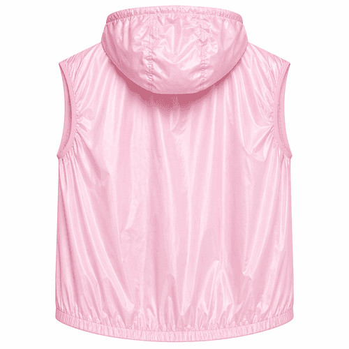 chaleco cortavientos rosa atras