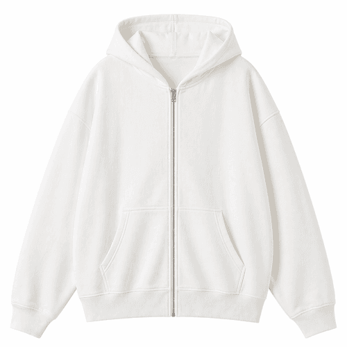 sudadera oversize capucha blanca