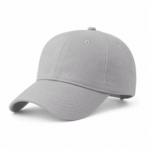 gorra en gris de algodon personalizada
