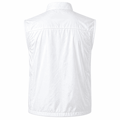 chaleco running blanco atras