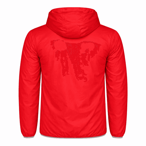 cortaviendo rojo personalizado atras