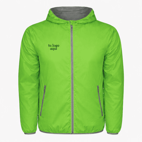 cortavientos verde personalizado