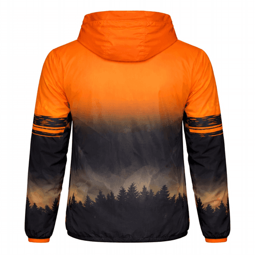 cortavientos full print naranja atras