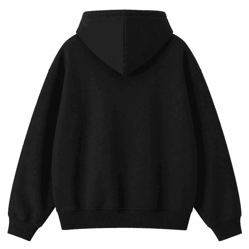 sudadera oversize con capucha negra por atras