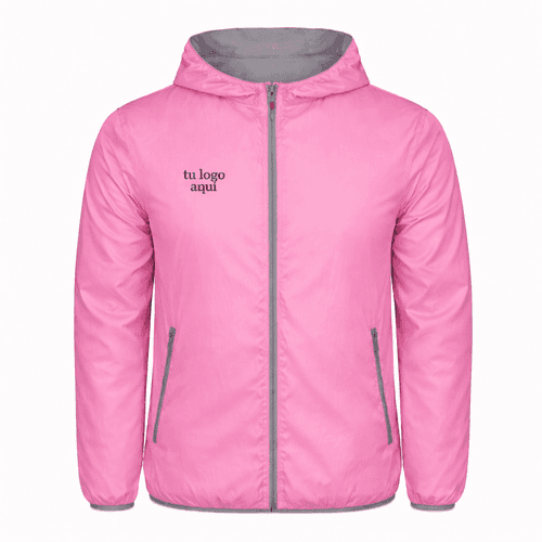 cortavientos rosa personalizado unisex