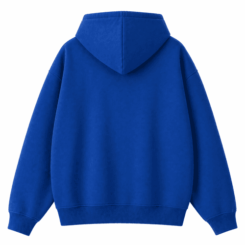 sudadera oversize azul oscuro con capucha por atras