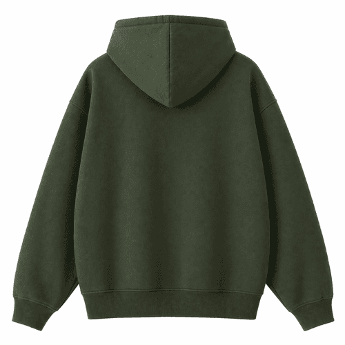sudadera oversize con capucha verde oliva