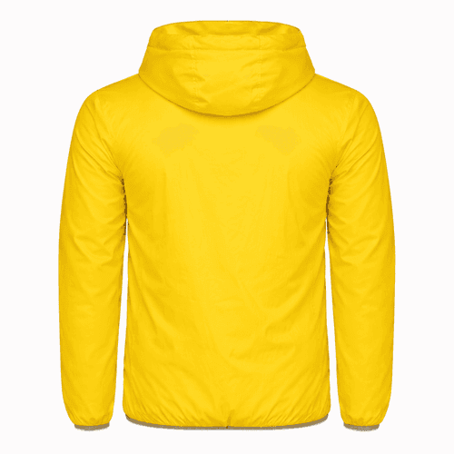 cortavientos amarillo personalizado atras