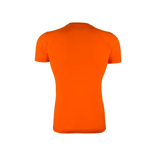 camiseta start naranja detras