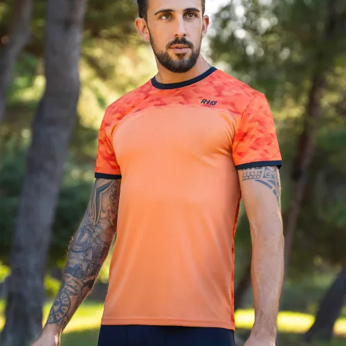 modelo camiseta tecnica diamond naranja