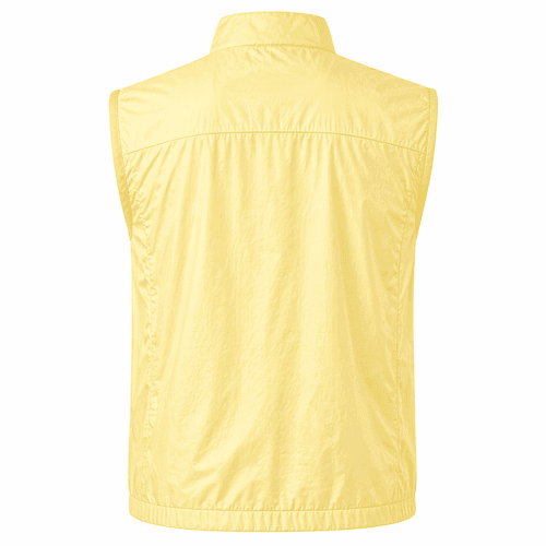 chaleco running amarillo atras