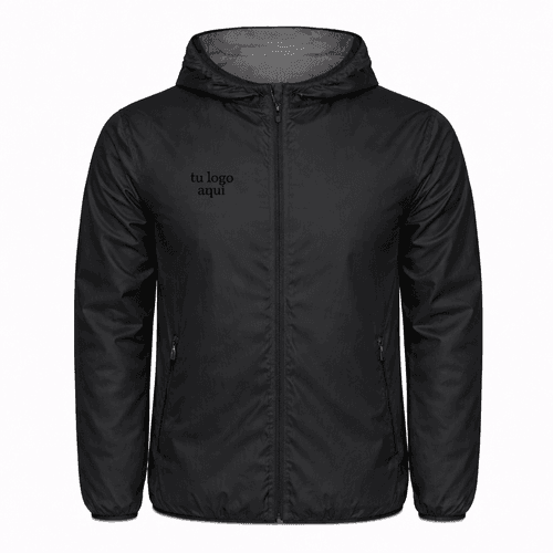 cortavientos negro personalizado