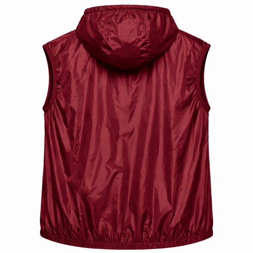 chaleco cortavientos granate atras