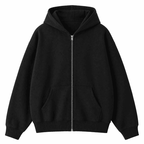 sudadera oversize con capucha negra