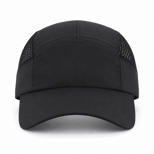 frontal de la gorra transpirable en color negro
