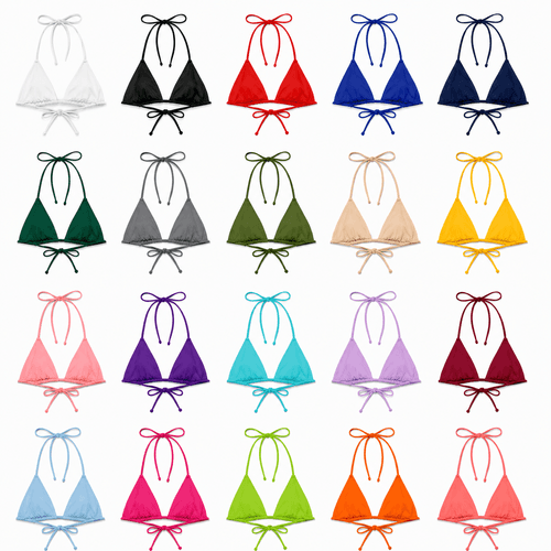 colores top bikini personalizado